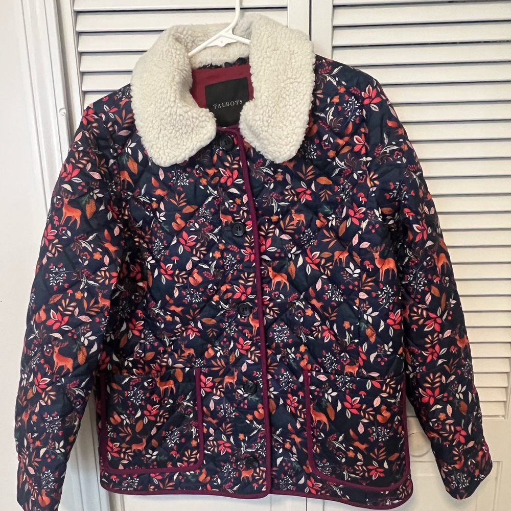 Quilted bomber jacket talbots